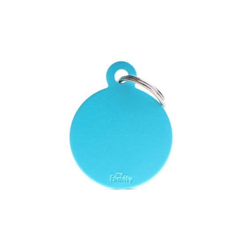 My Family - Plaquita Big Round Aluminum Light Blue