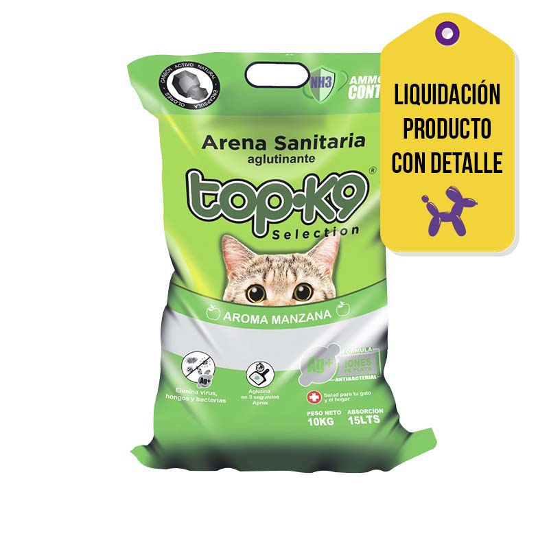 TopK9 - Arena Aglut Iones Plata Manzana Resellado Pérd Peso