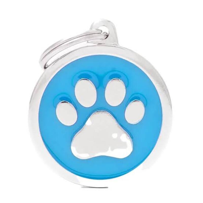 My Family - Plaquita Light Blue Big Circle Paw