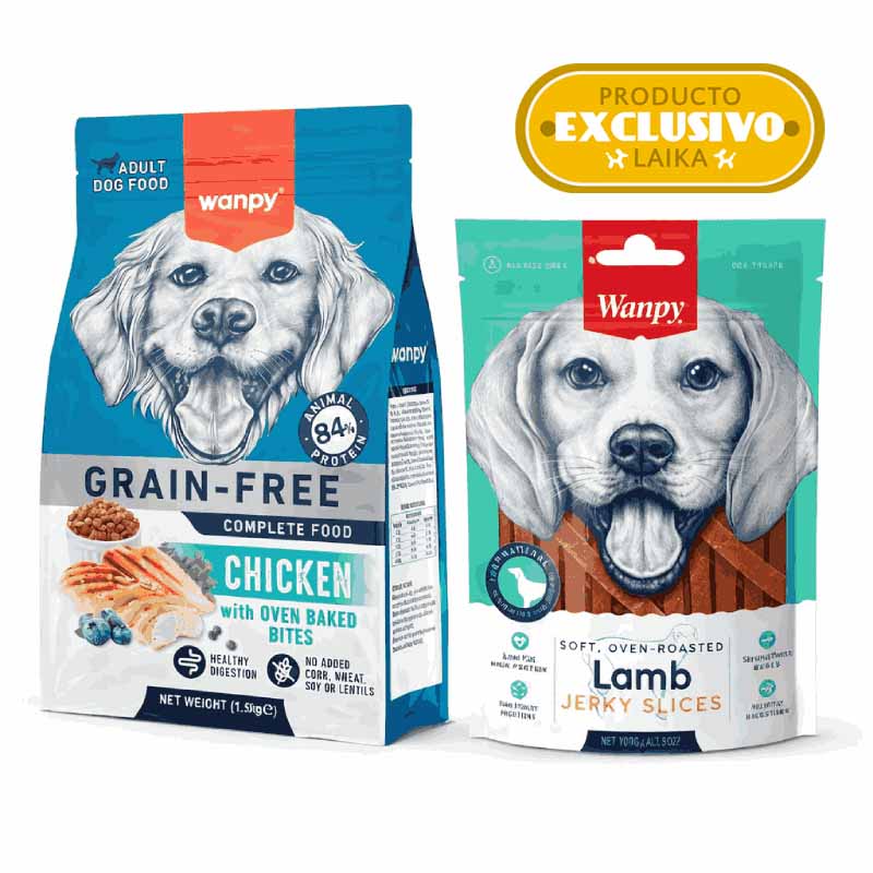Wanpy - Pack Alimento Perro Adulto Pollo+ 1 snack