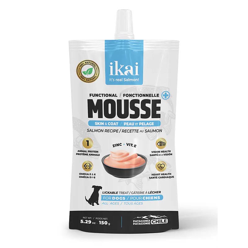 Ikai - Mousse Funcional Piel Y Pelaje  Salmón Perros