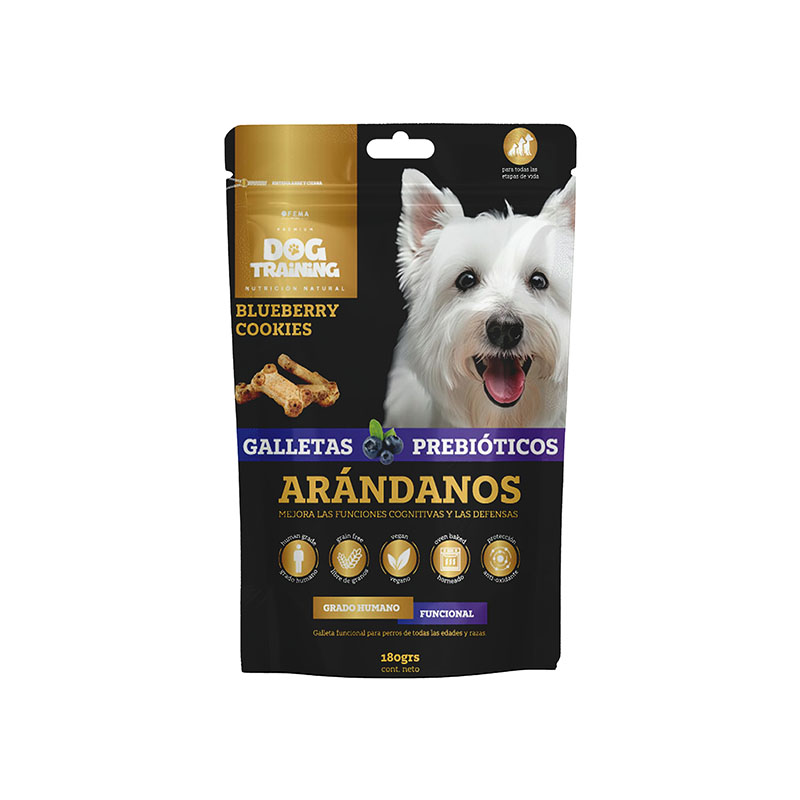 Dog Training - Galleta Prebiotica Grain Free Arándanos Grado Humano