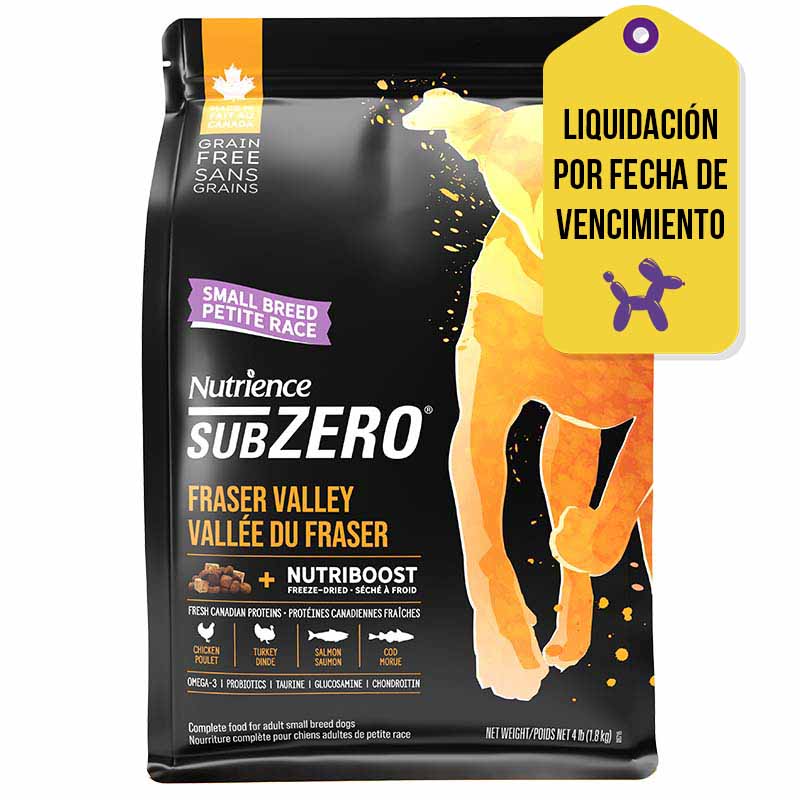 Nutrience SubZero - Alimento Perro Fraser Valley Small Bites F.V. 16-07-2026
