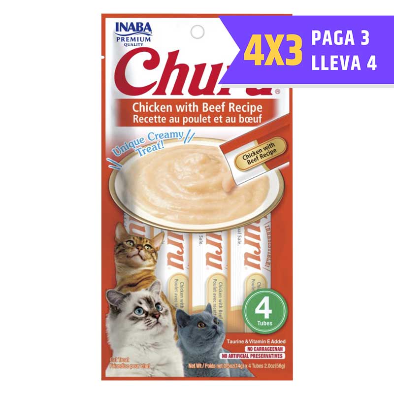 Churu - Pollo con Carne para Gatos