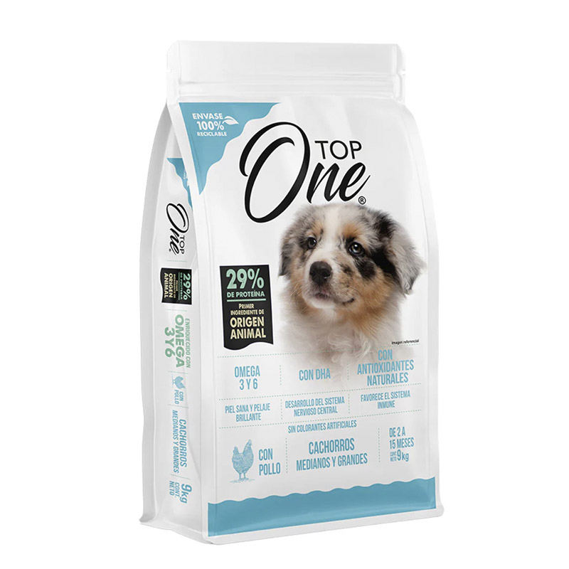 Top One - Alimento para Cachorros Medianos y Grandes