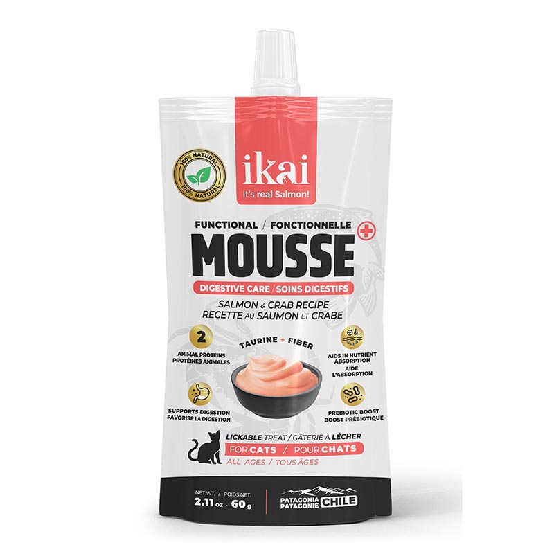 Ikai - Mousse Funcional Digestivo Salmón Y Cangrejo Gatos