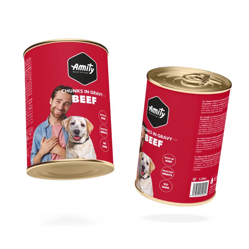 Amity - Alimento Húmedo Perro Adulto Chunks Beef