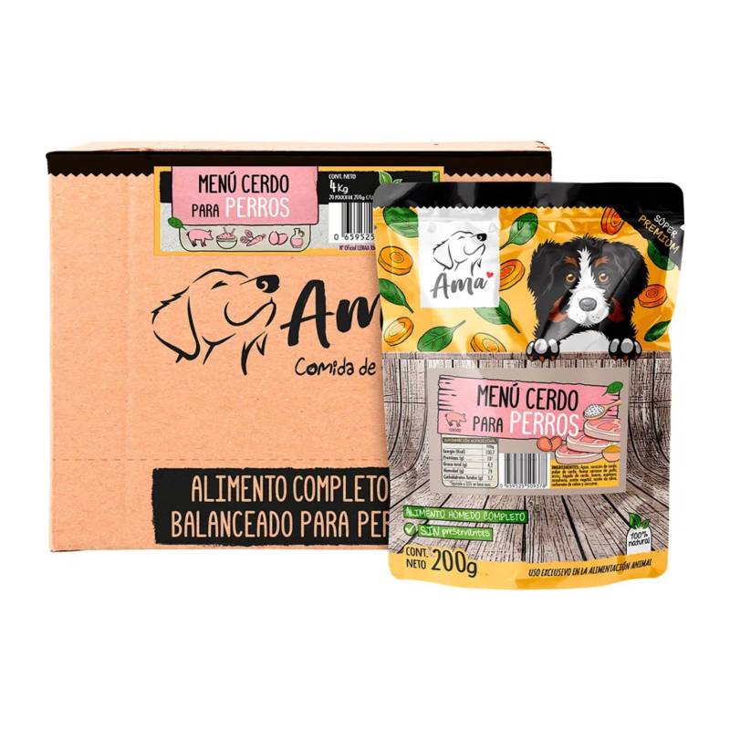 Ama - Menú Cerdo para perros Pouch
