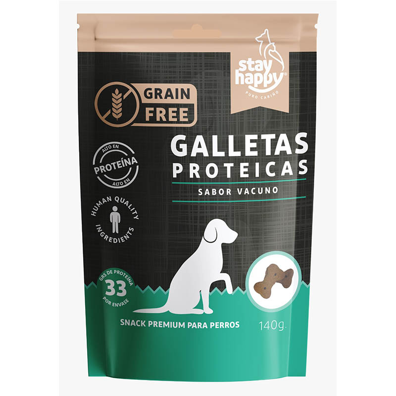 Stay Happy - Galleta Grain Free para Perro Sabor Vacuno