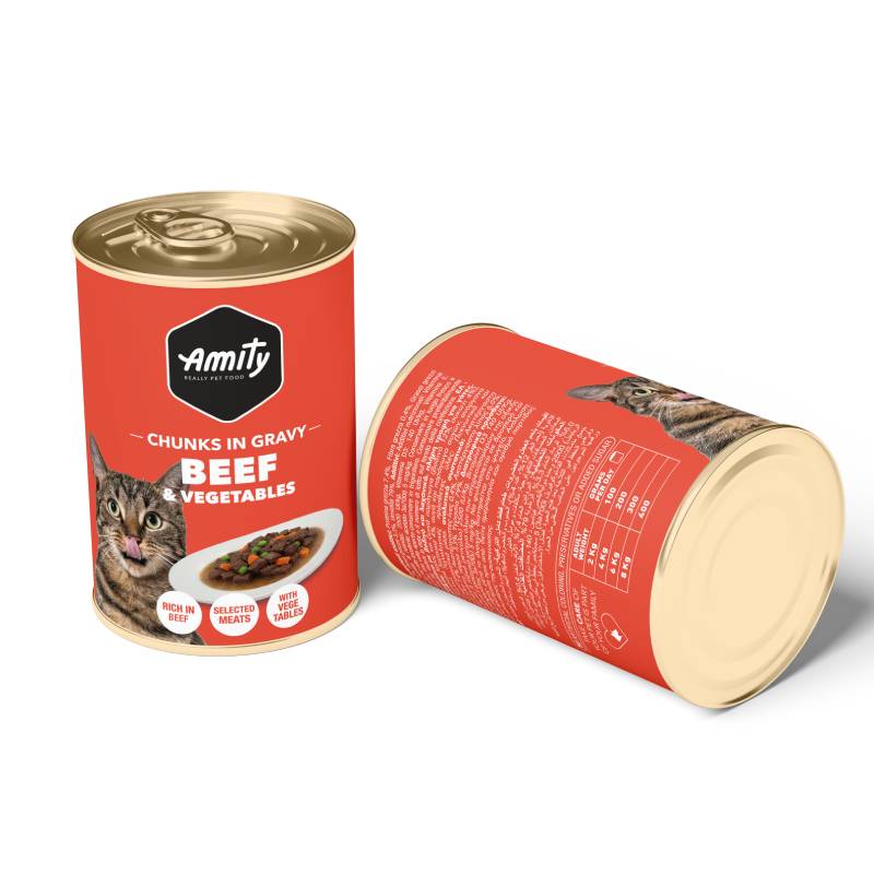 Amity - Alimento Húmedo Gato Adulto Chunks Beef & Vegetable