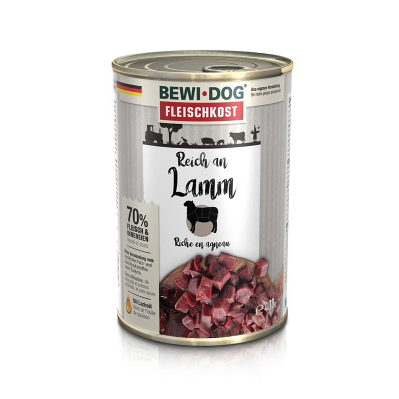 Bewidog - Alimento Húmedo para Perro Rico En Cordero