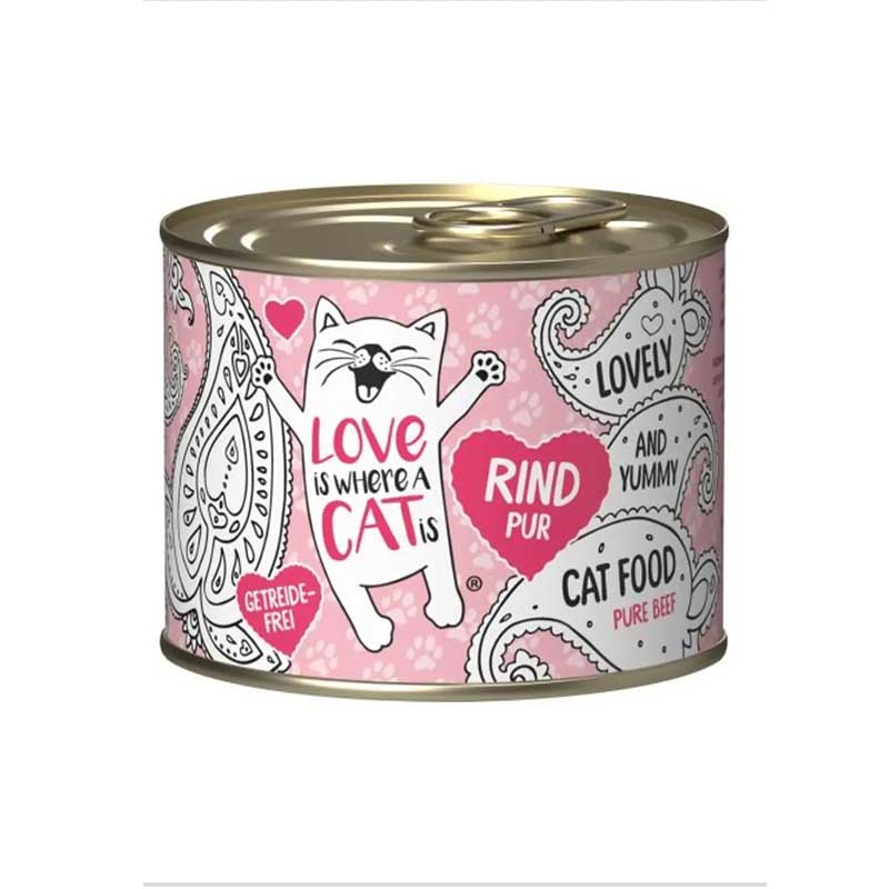 Love Is Where A Cat Is - Alimento Húmedo para Gato Beef Pure