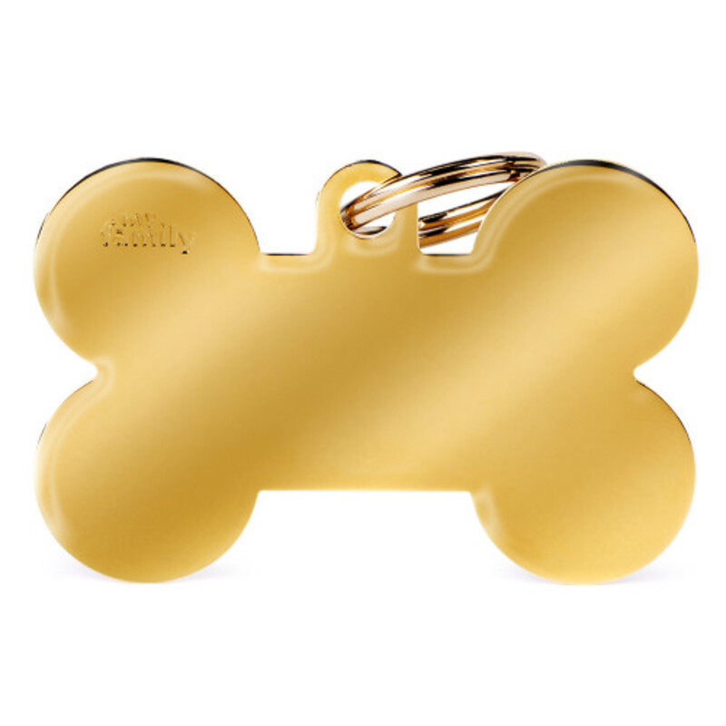 My Family - Plaquita Xl Bone Golden Brass