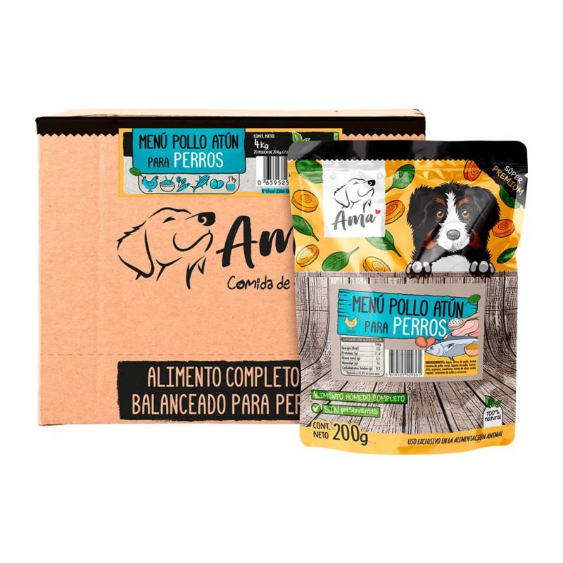 Ama - Menú Pollo Atún para perros Pouch
