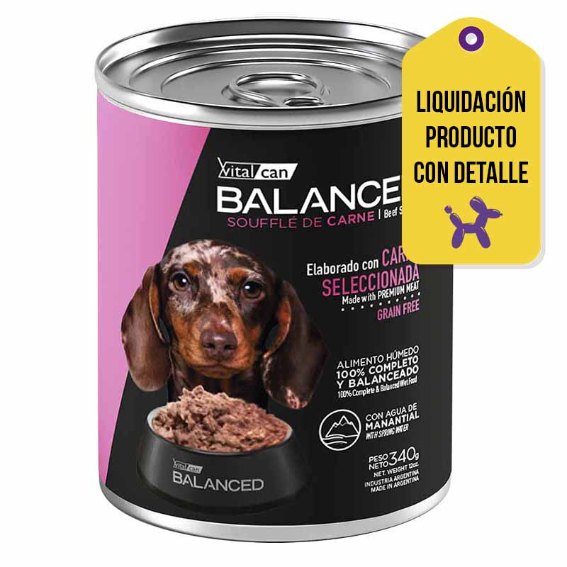 Vitalcan Balanced - Alimento húmedo Cachorro Carne Abollada
