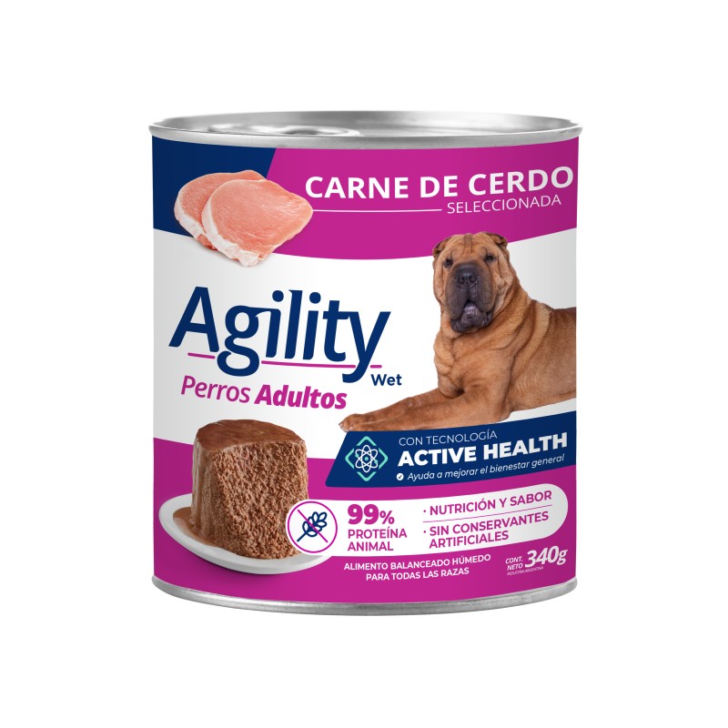 Agility - Alimento Húmedo Perro Cerdo Lata