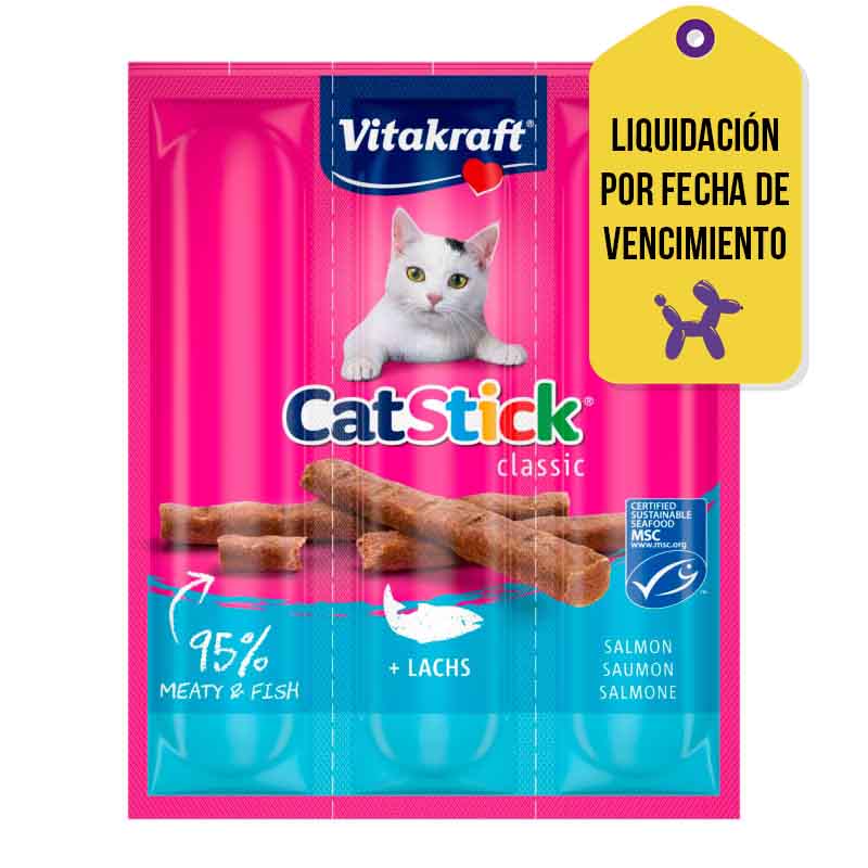 Vitakraft - Cat Stick Sabor Salmón F.V. 30-06-2026