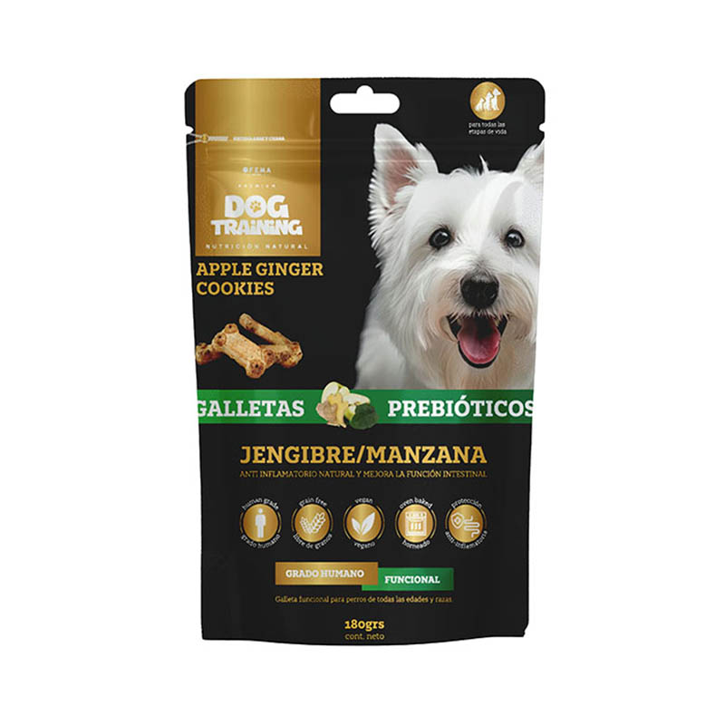 Dog Training - Galleta Prebiotica Grain Free Manzana Jengibre Grado Humano