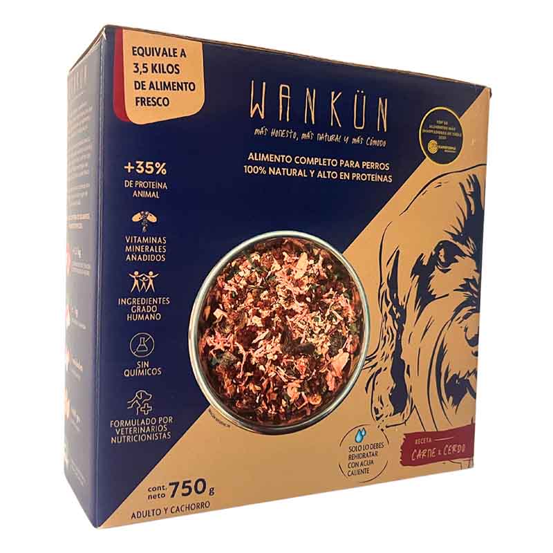 Wankün - Alimento Deshidratado Perro Adulto Carne y Cerdo