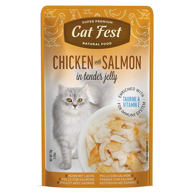 Cat Fest - Filete De Pollo Con Salmón En Gelatina