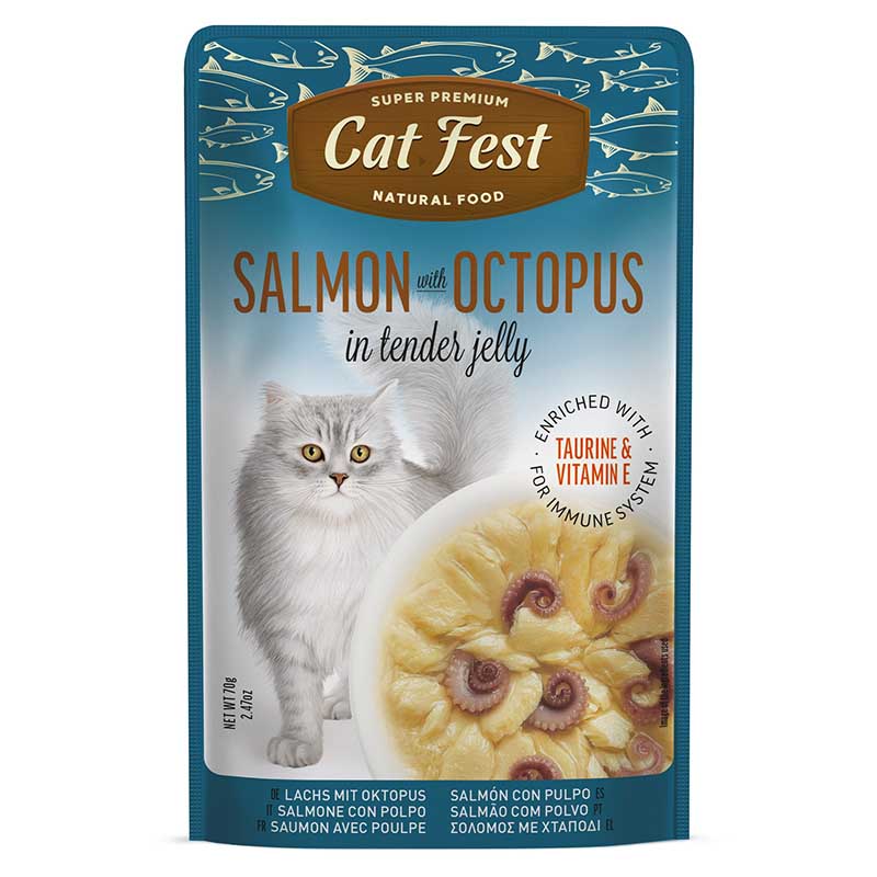 Cat Fest - Filetes De Salmón Con Pulpo En Gelatina