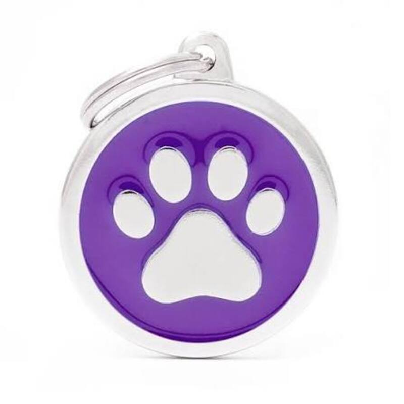 My Family - Plaquita Purple Big Circle Paw