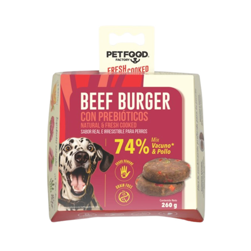 Pet Food Factory - Burger Beef Hamburguesa de Carne para Perro