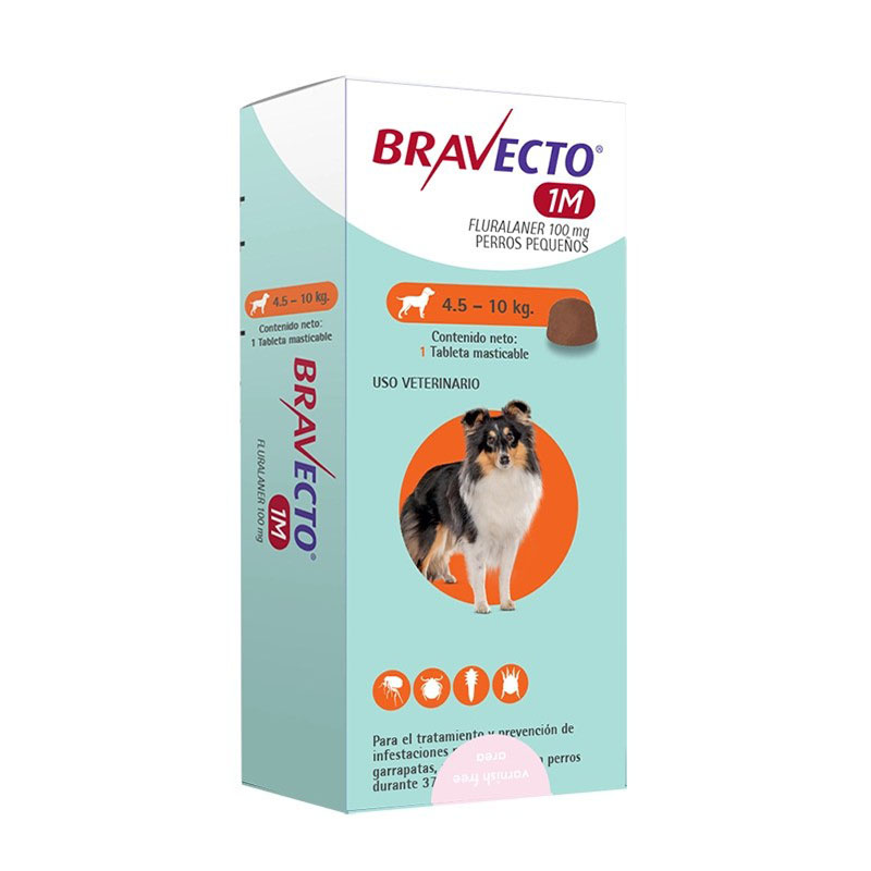 Bravecto - 1M Antiparasitario Masticable Perros de 4,5 a 10 Kg