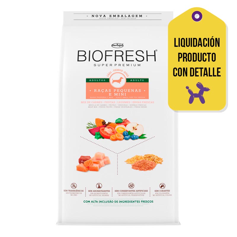 Biofresh - Alimento P Adultos Mini y Pequeño Rasgado Sellado