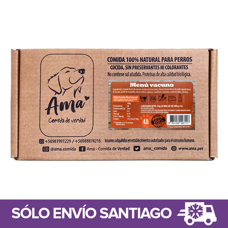 Ama - Menú Vacuno Congelado para Perro