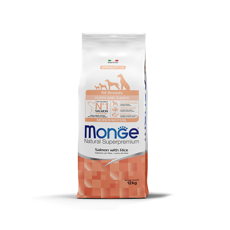 Monge - Alimento para Todas las Razas Cachorro y Junior Salmon