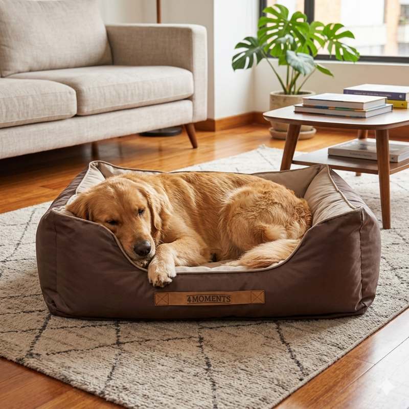 4 Moments - Cama Premium Lona Café / Beige 90x65x32 cm L