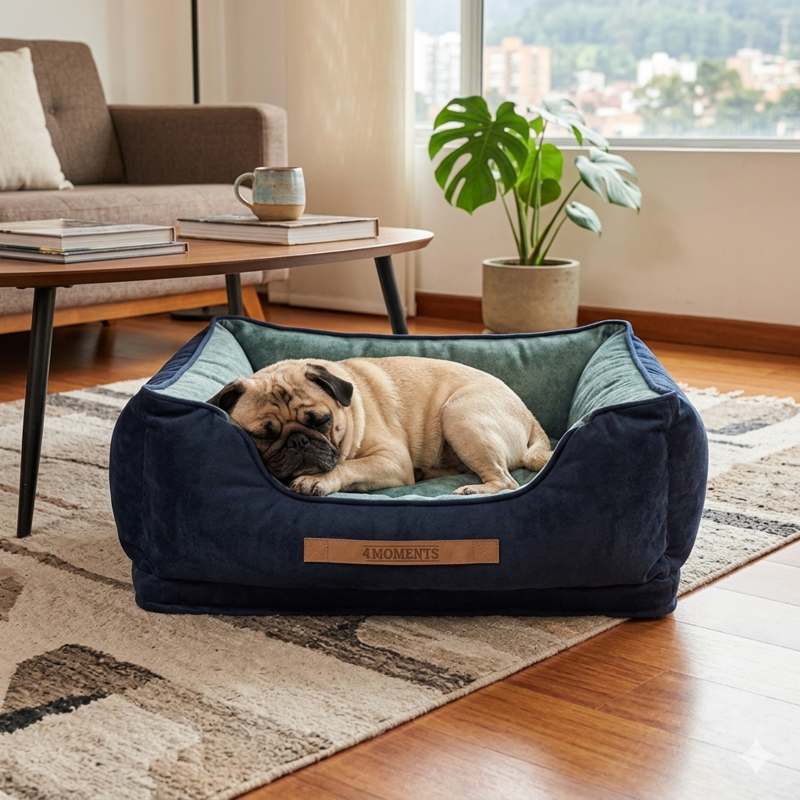 4 Moments - Cama Premium Tela Azul 60x42x27 cm S