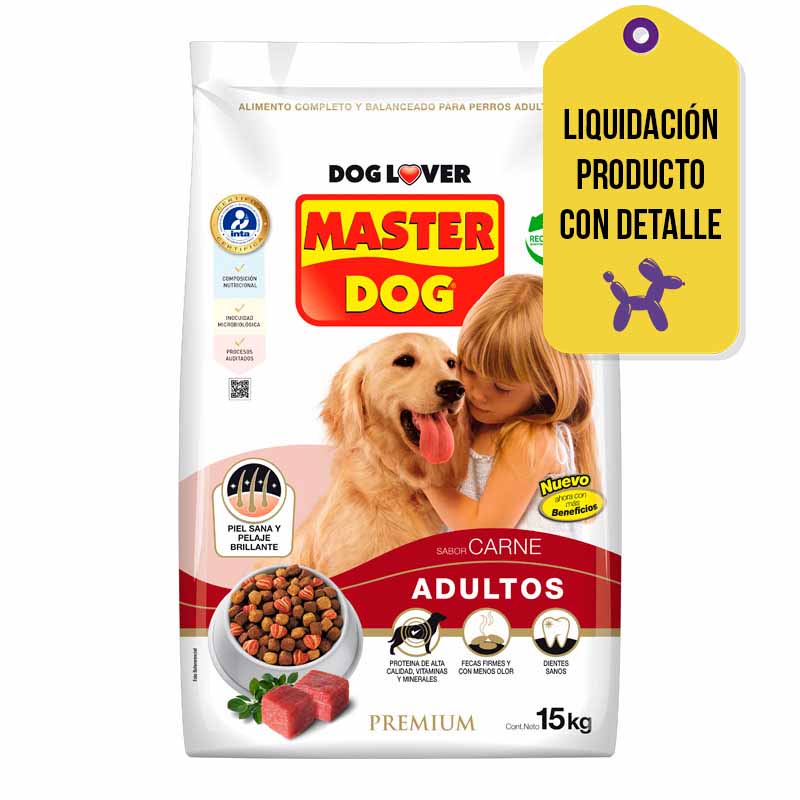 Master Dog - Alimento Perro Adulto Carne ENVASE RASGADO SELLADO