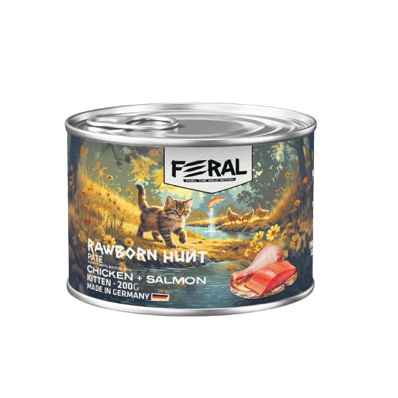 Feral - Paté Kitten Rawborn Hunt Chicken & Salmon