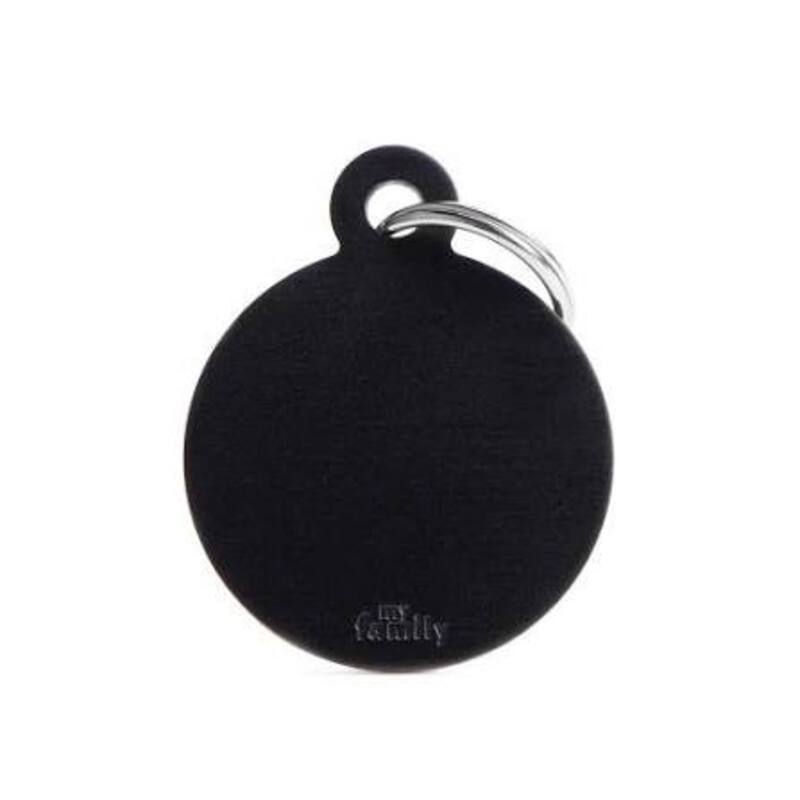My Family - Plaquita Big Round Aluminum Black