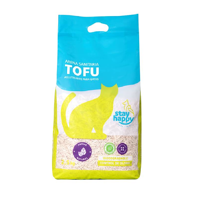 Stay Happy - Arena Sanitaria Alglutinante Tofu Natural