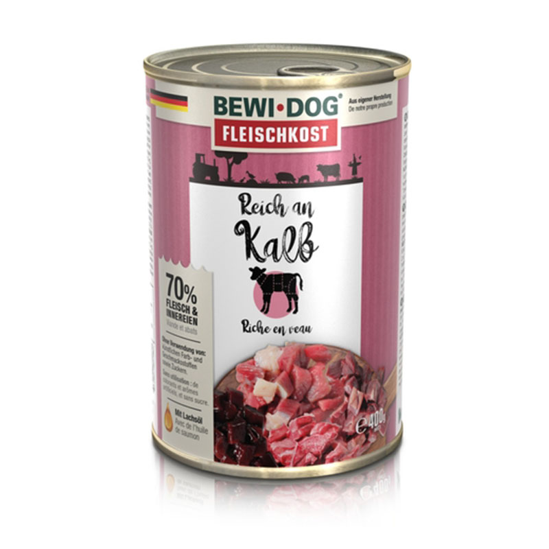 Bewidog - Alimento Húmedo para Perro Rico En Ternera