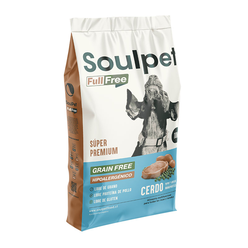 Soulpet - Full Free Alimento Super Premium Hipoalergénico Sabor Cerdo