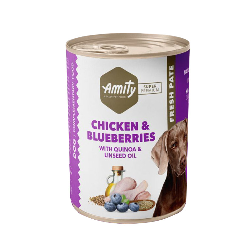 Amity - Alimento Húmedo Pollo y Arándanos para Perro