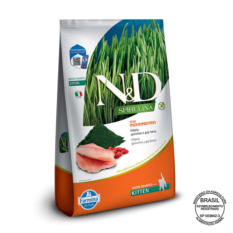 N&D Spirulina - Alimento Gatito Tilapia
