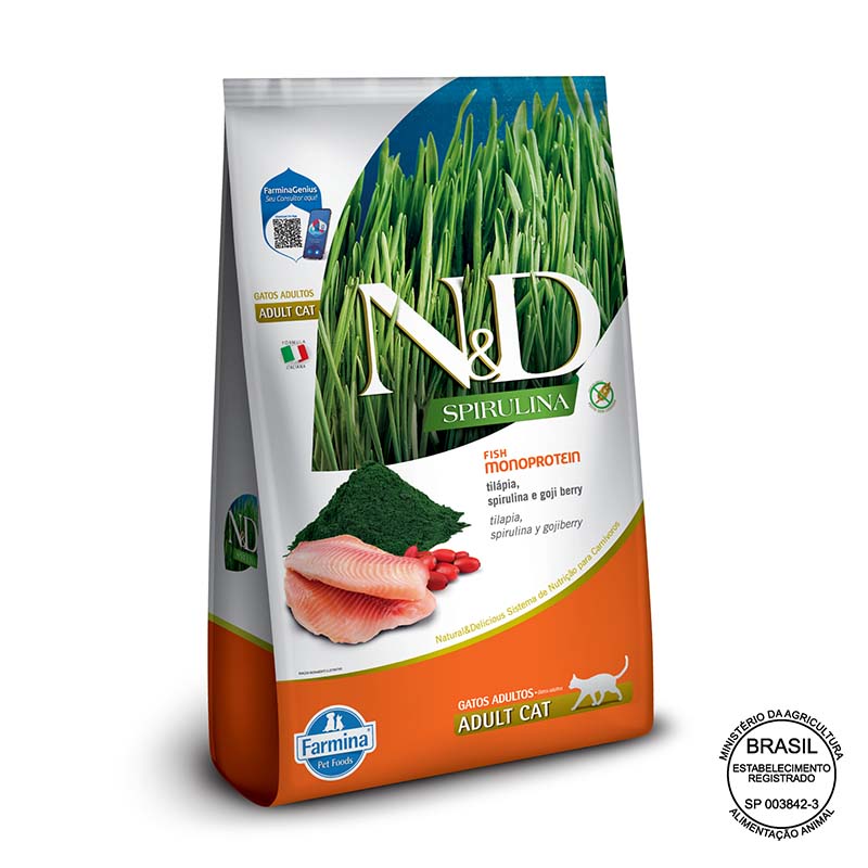 N&D Spirulina - Alimento Gato Adulto Tilapia