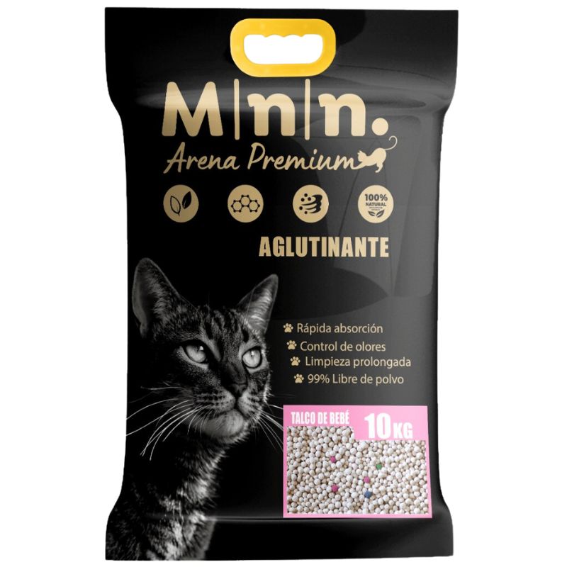 Minino - Arena Premium Aglutinante aroma Talco de Bebé
