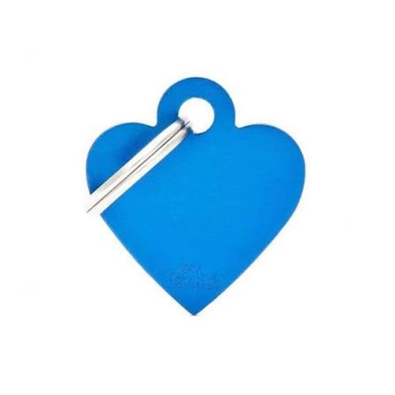 My Family - Plaquita Small Heart Aluminum Blue