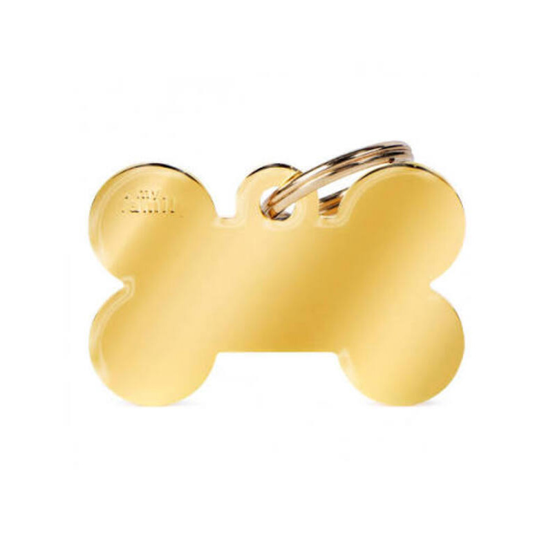 My Family - Plaquita Big Bone Golden Brass
