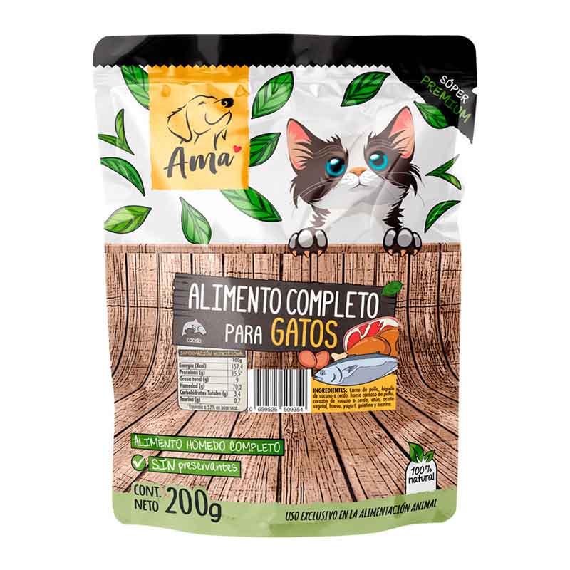 Ama - Menú Pollo para Gatos Pouch