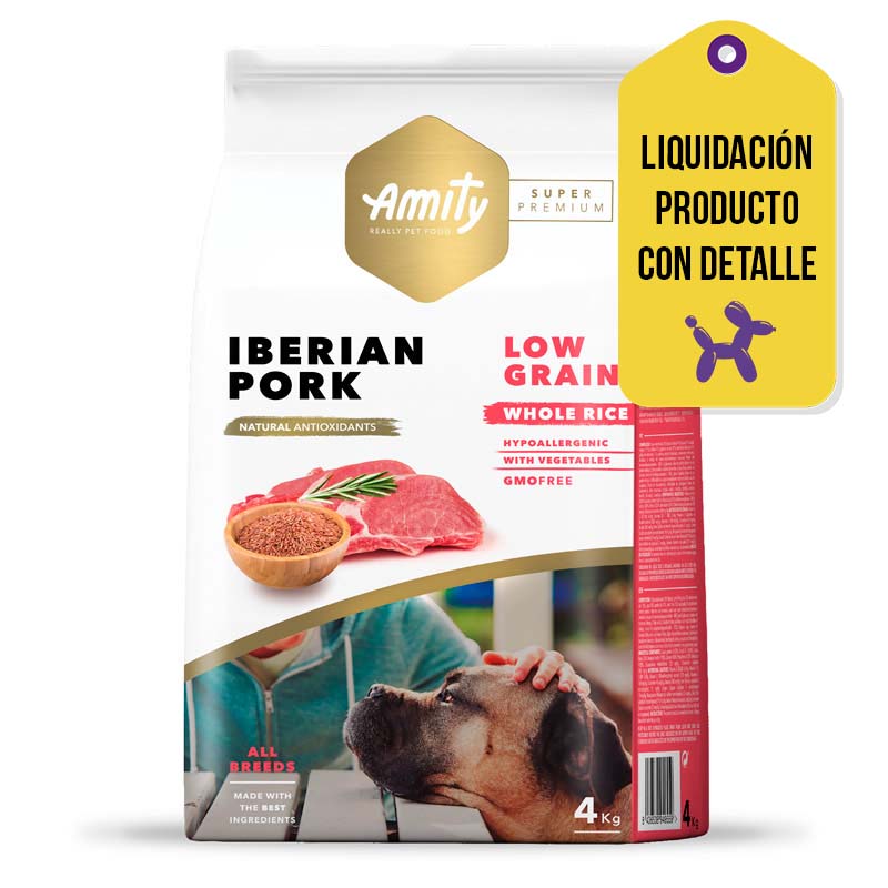 Amity - Alimento Perro Adulto Low Grain Iberian Cerdo RASGADO SELLADO