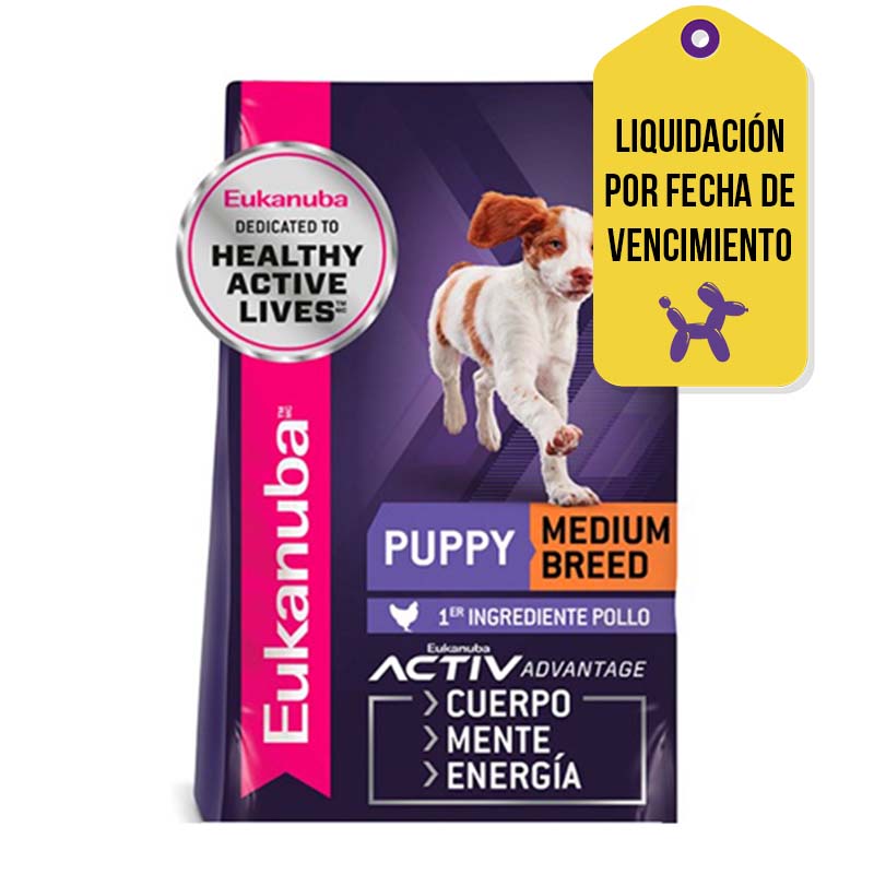 Eukanuba - Alimento para Cachorros Razas Medianas F.V. 01-06-2026