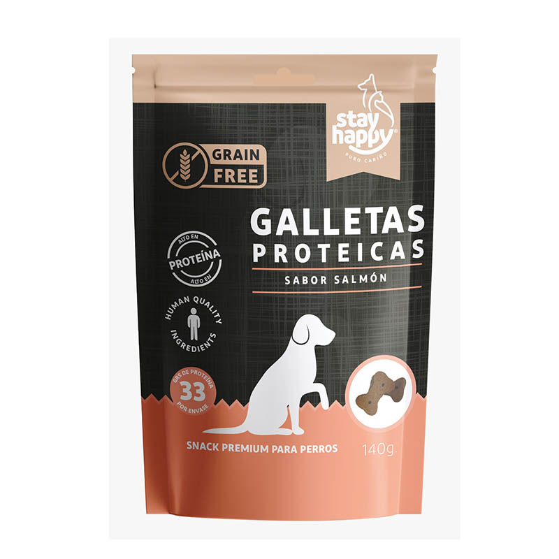 Stay Happy - Galleta Grain Free para Perro Sabor Salmón