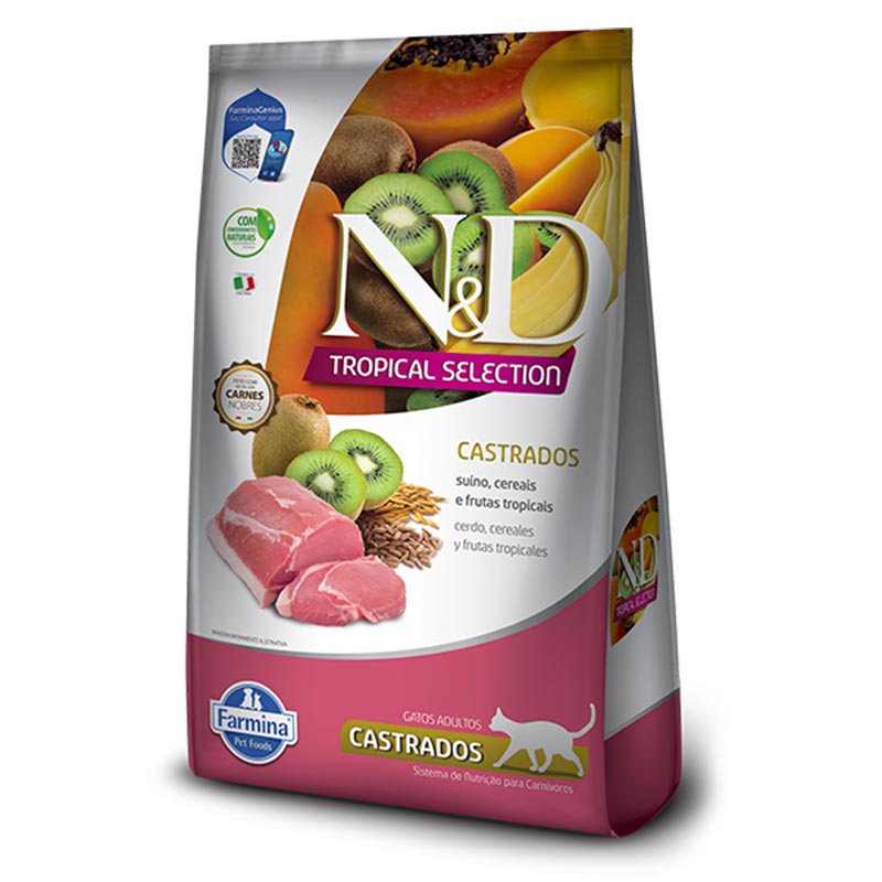 N&D Tropical Selection - Alimento Gato Adulto Castrado Cerdo